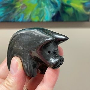 Pottery Native Hand Made Santa Clara Pottery Pig by Paul & Dorothy Gutierrez